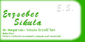 erzsebet sikula business card